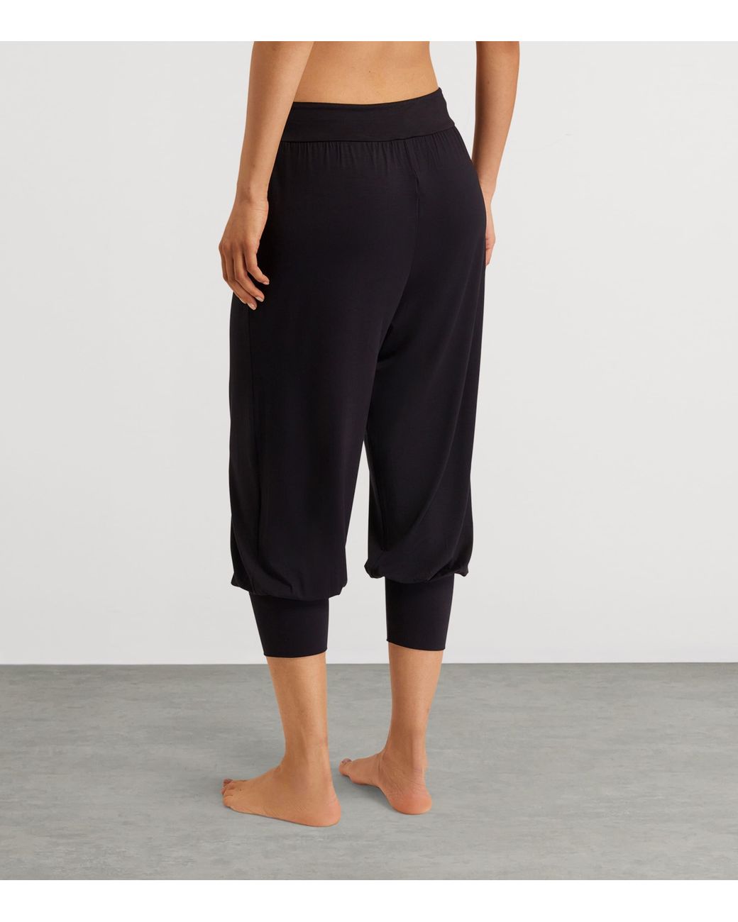 Hanro Blue Stretch-Modal Yoga Trousers