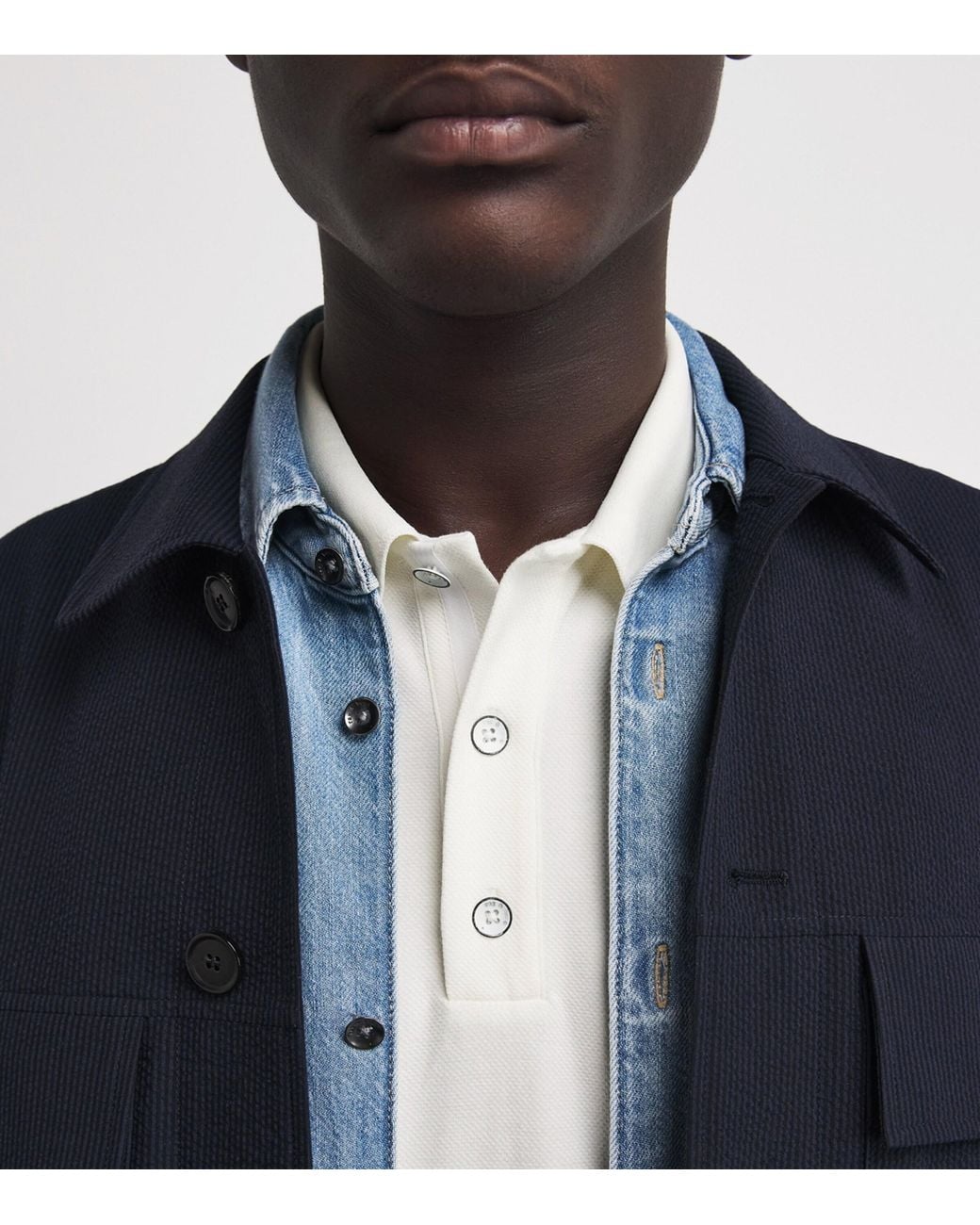 Rag & Bone White Technical Piqué Polo Shirt for men