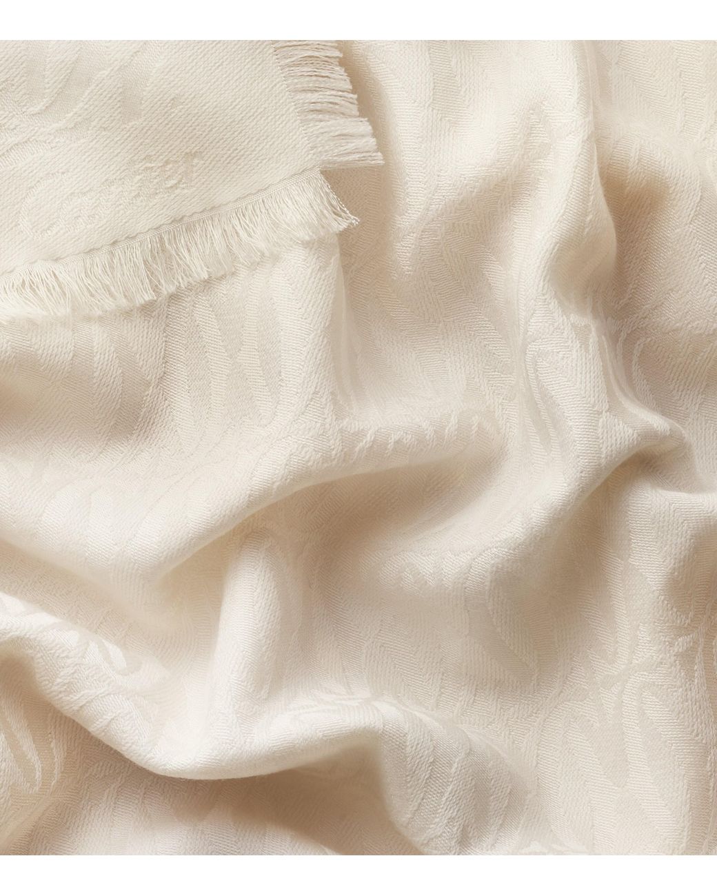Cartier Natural Silk-Wool C De Shawl