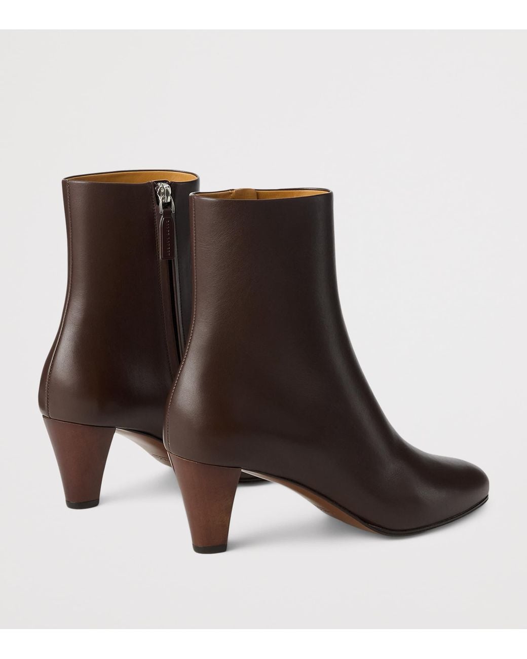 Ralph Lauren Brown Calfskin Bernice Ankle Boots 55