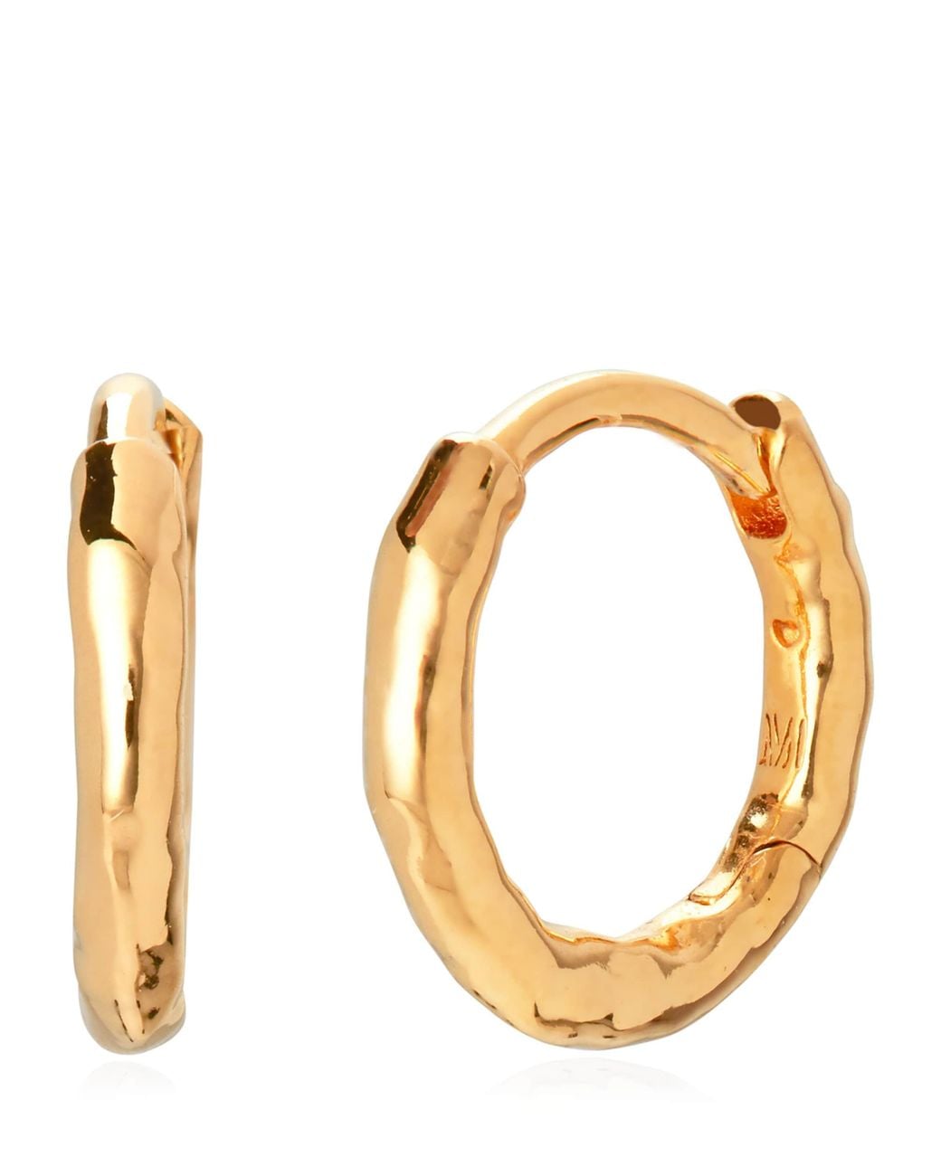 Monica Vinader Metallic Mini Vermeil Mv Siren Muse Huggie Earrings