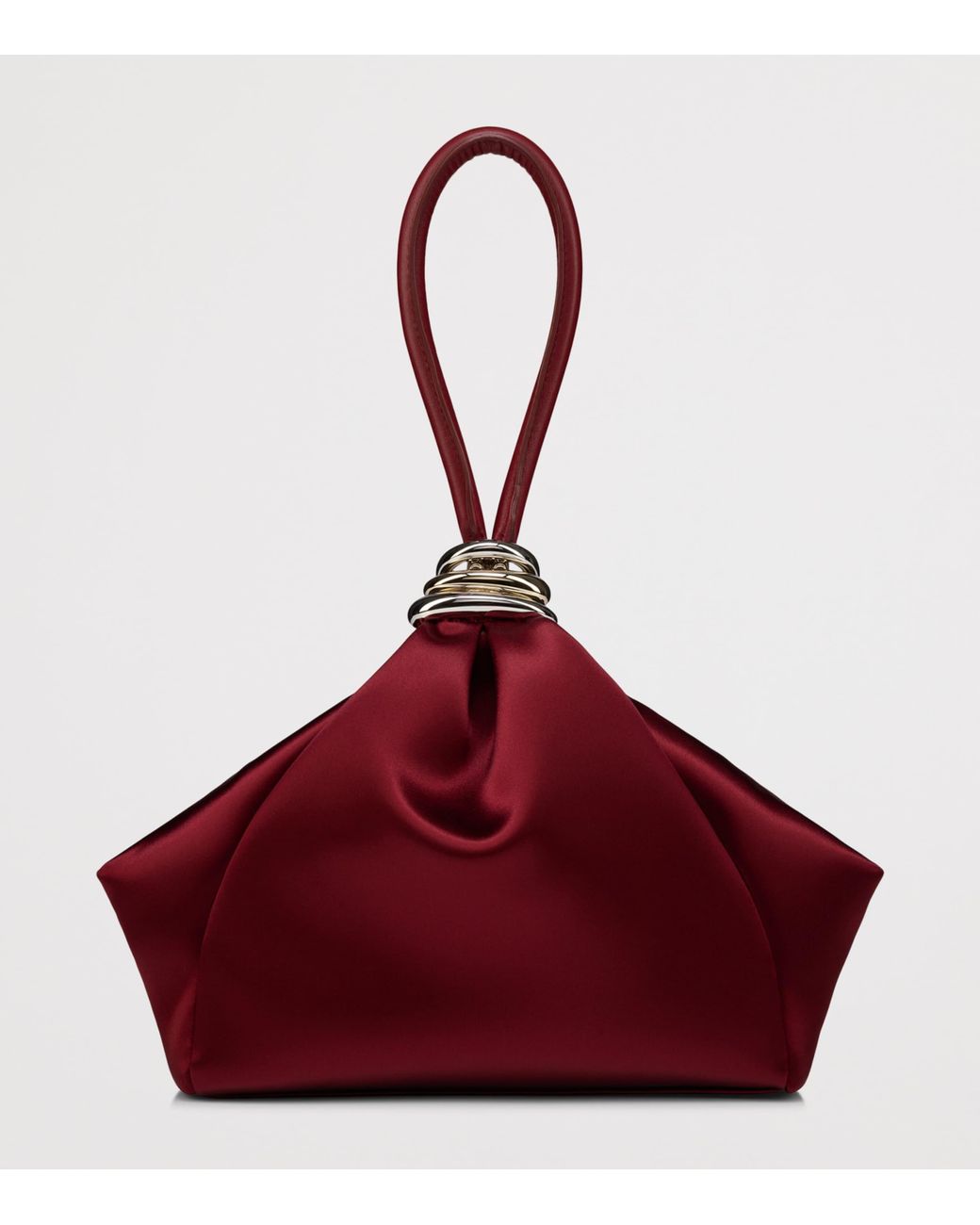 Christian Louboutin Red Sabrina Pouch Small Neoprene Satin Clutch Bag