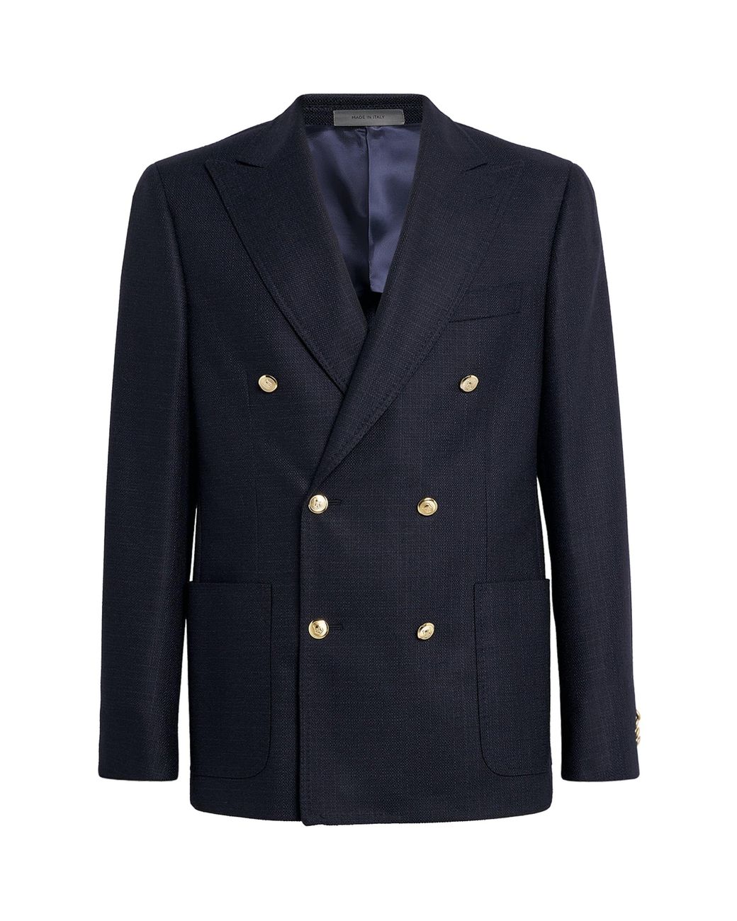 Corneliani Blue Virgin Wool Double-Breasted Blazer for men