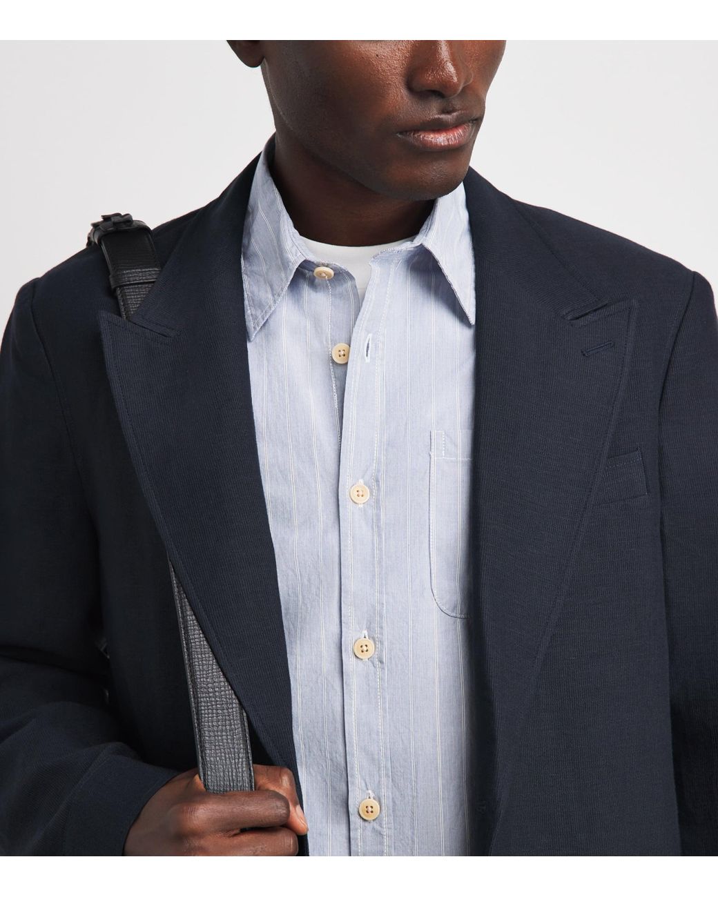 Oliver Spencer Blue Cotton Stripe New York Special Shirt for men