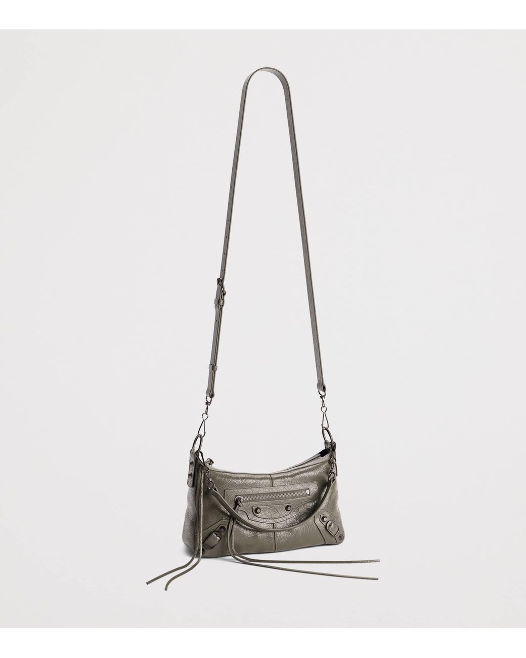 Balenciaga Metallic Mini Lambskin Le City Moto Shoulder Bag