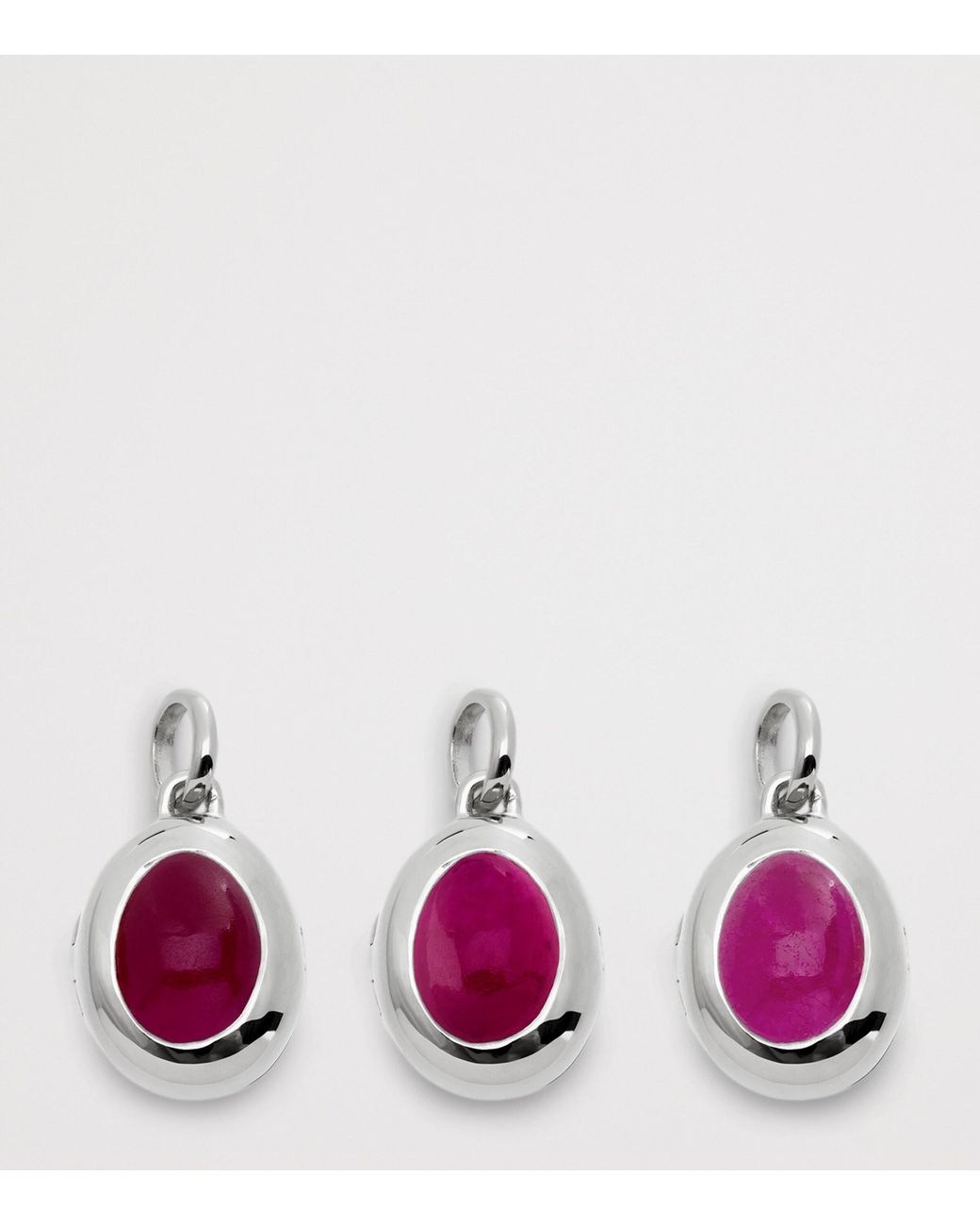 Monica Vinader Pink Sterling And Quartz July Birthstone Locket