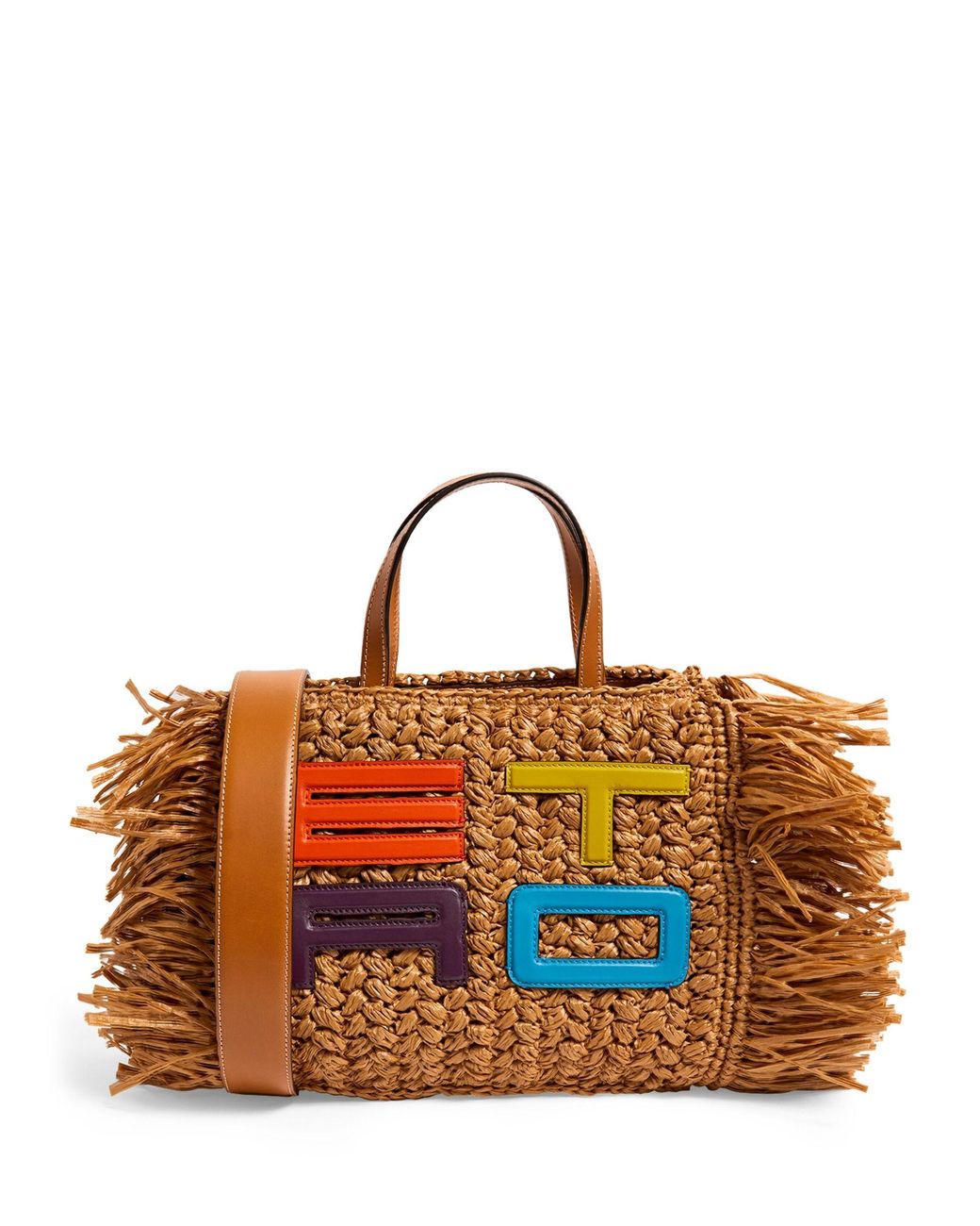 Etro Small Woven Logo Tote Bag in Brown | Lyst
