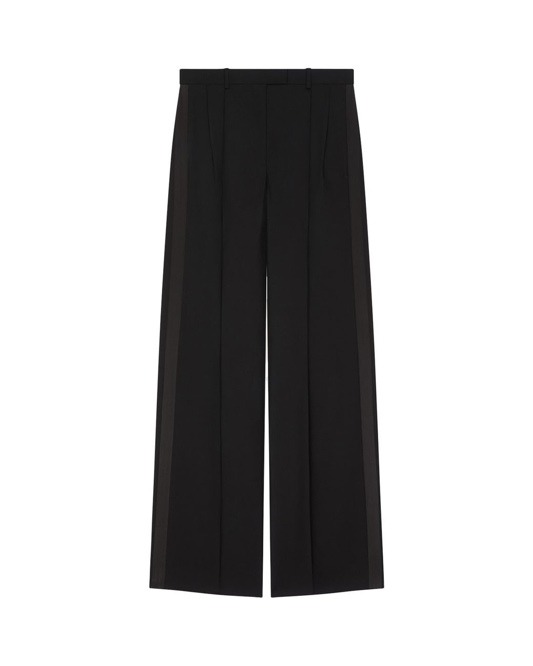 Givenchy Black Wool-Mohair Wide-Leg Trousers