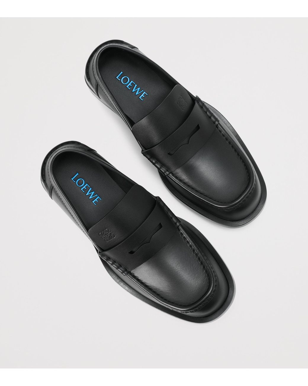 Loewe Black Calfskin Bobine Loafers for men