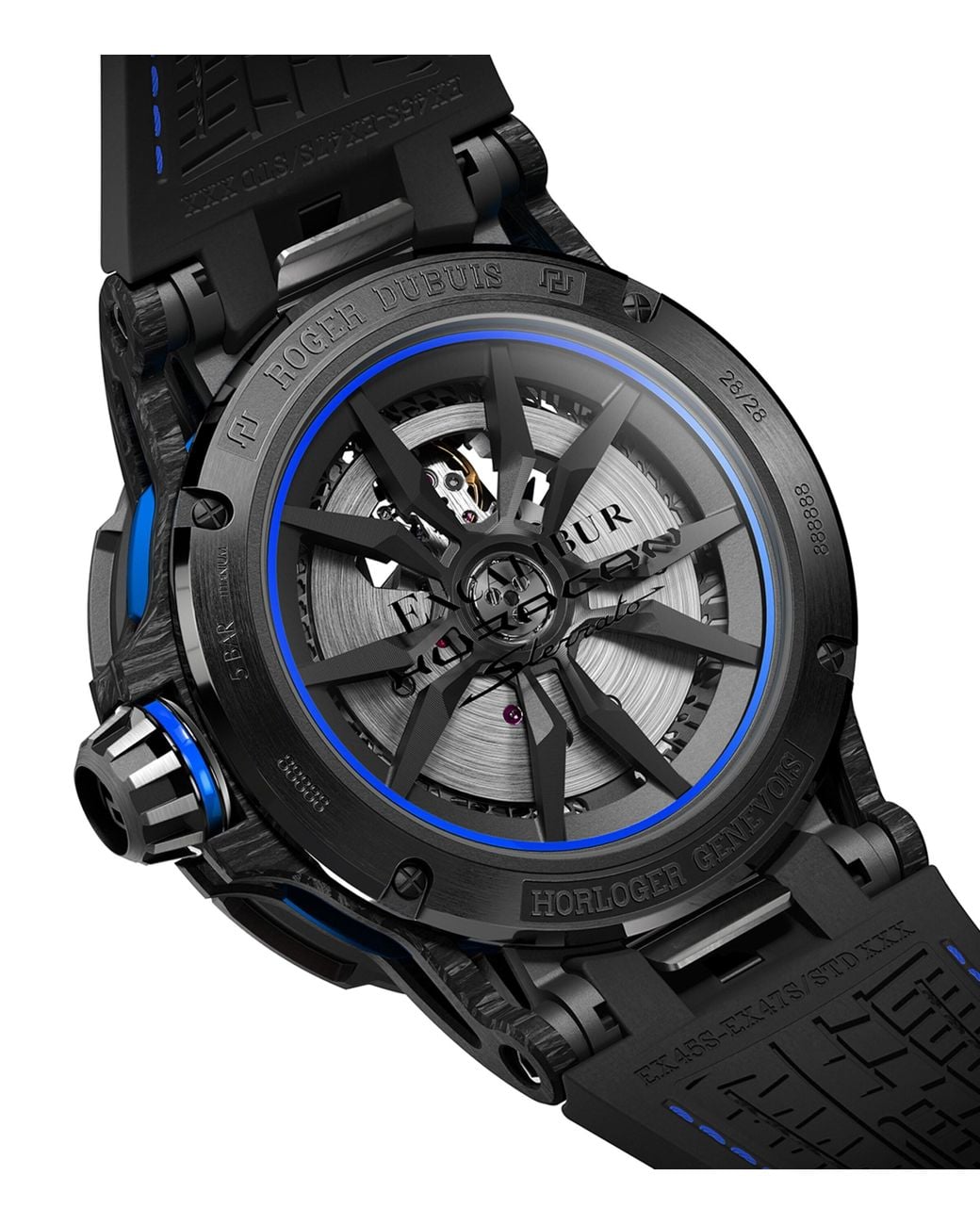 Roger Dubuis Blue Carbon Excalibur Spider Huracan Sterrato Mb Watch