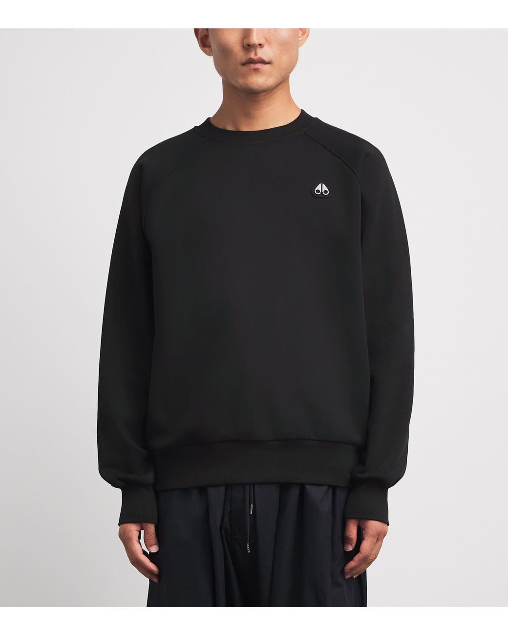 Moose Knuckles Black Logo Yul Sweatshirt for men