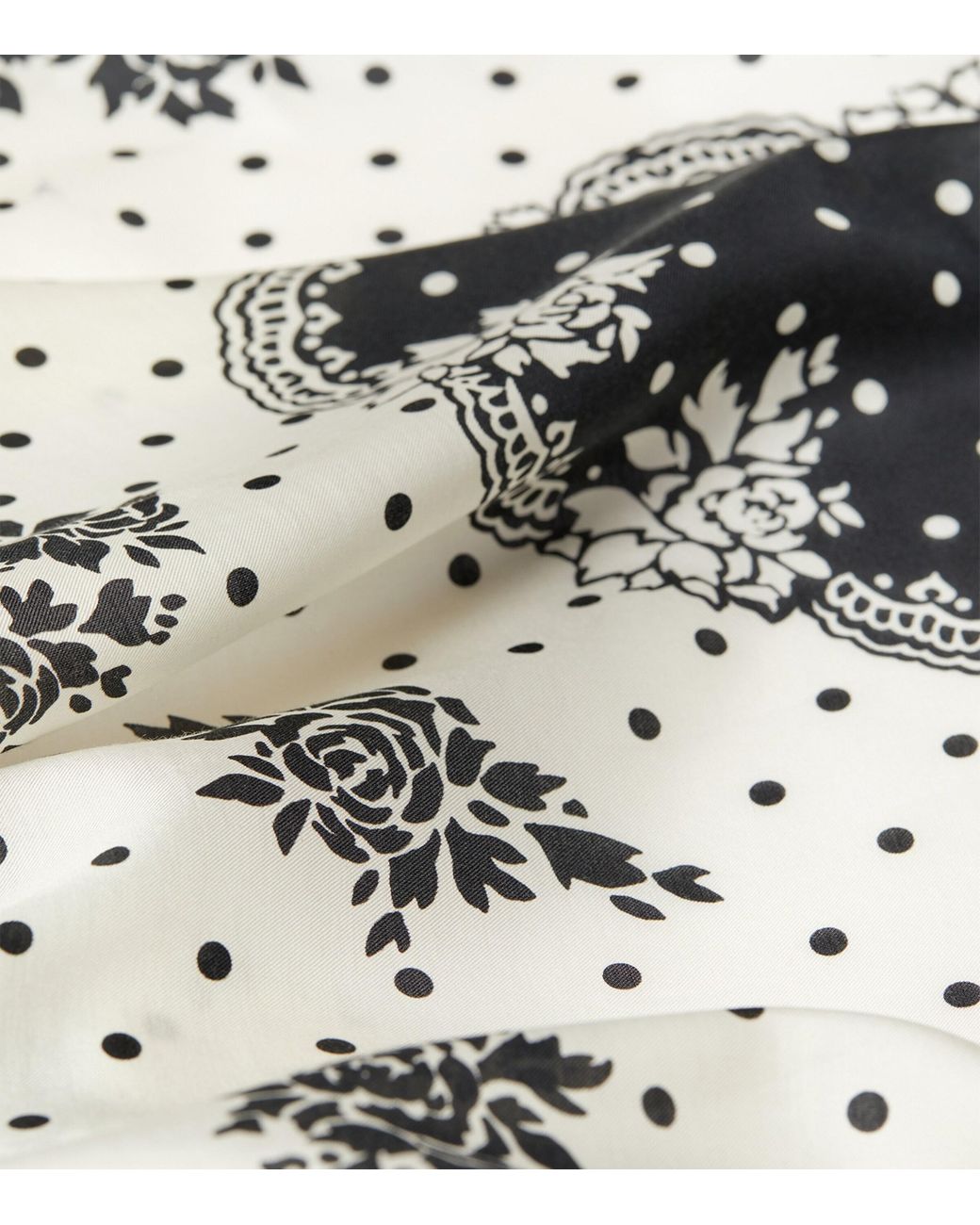 Givenchy Black Cotton-Silk Printed Shawl