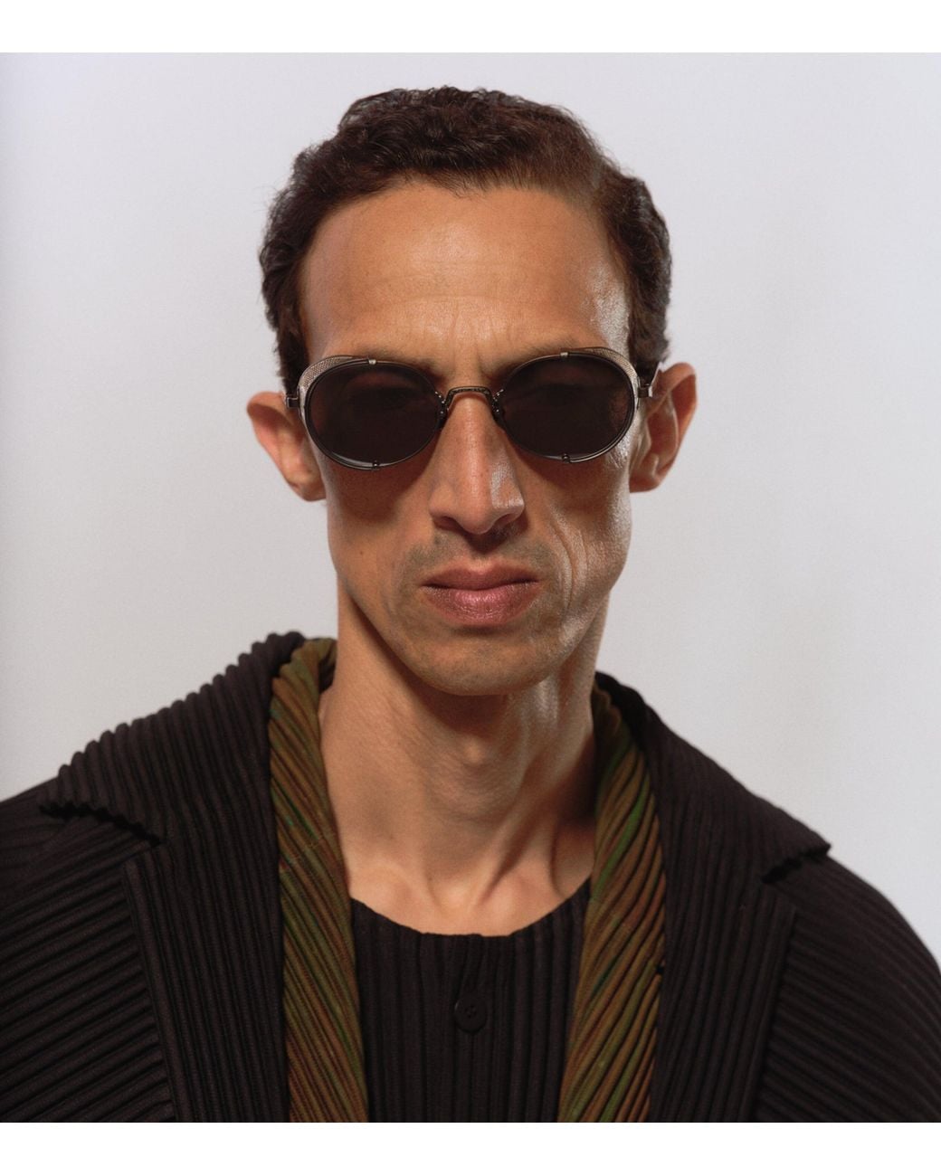 Matsuda Gray 10610H Round Sunglasses for men
