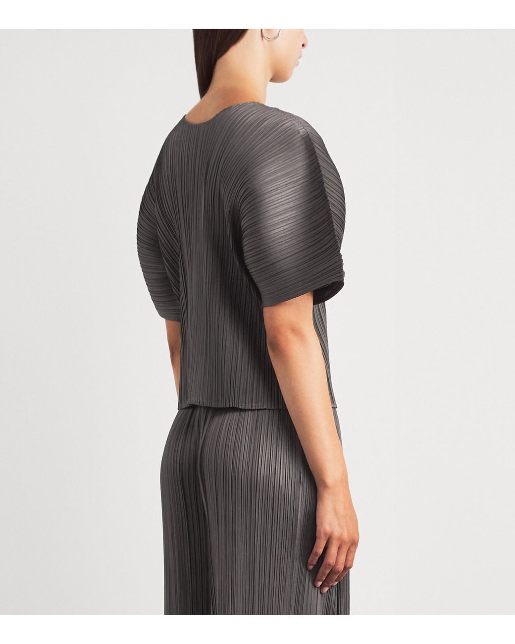Pleats Please Issey Miyake Gray Monthly Colors June Blouse