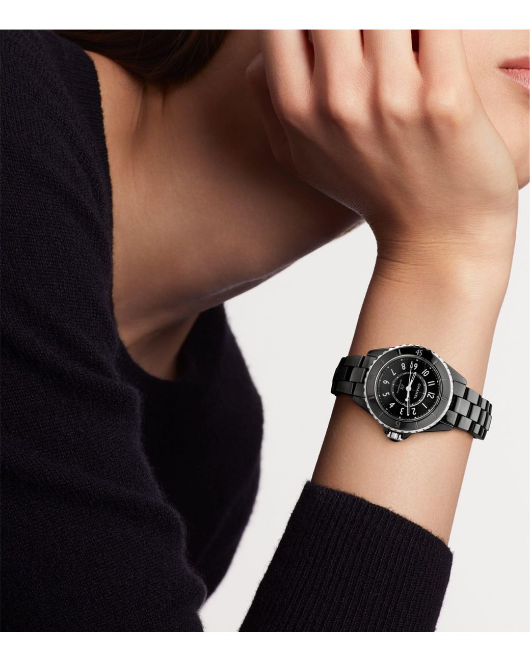 Chanel Black Ceramic And Steel J12 Calibre 12.2 Watch