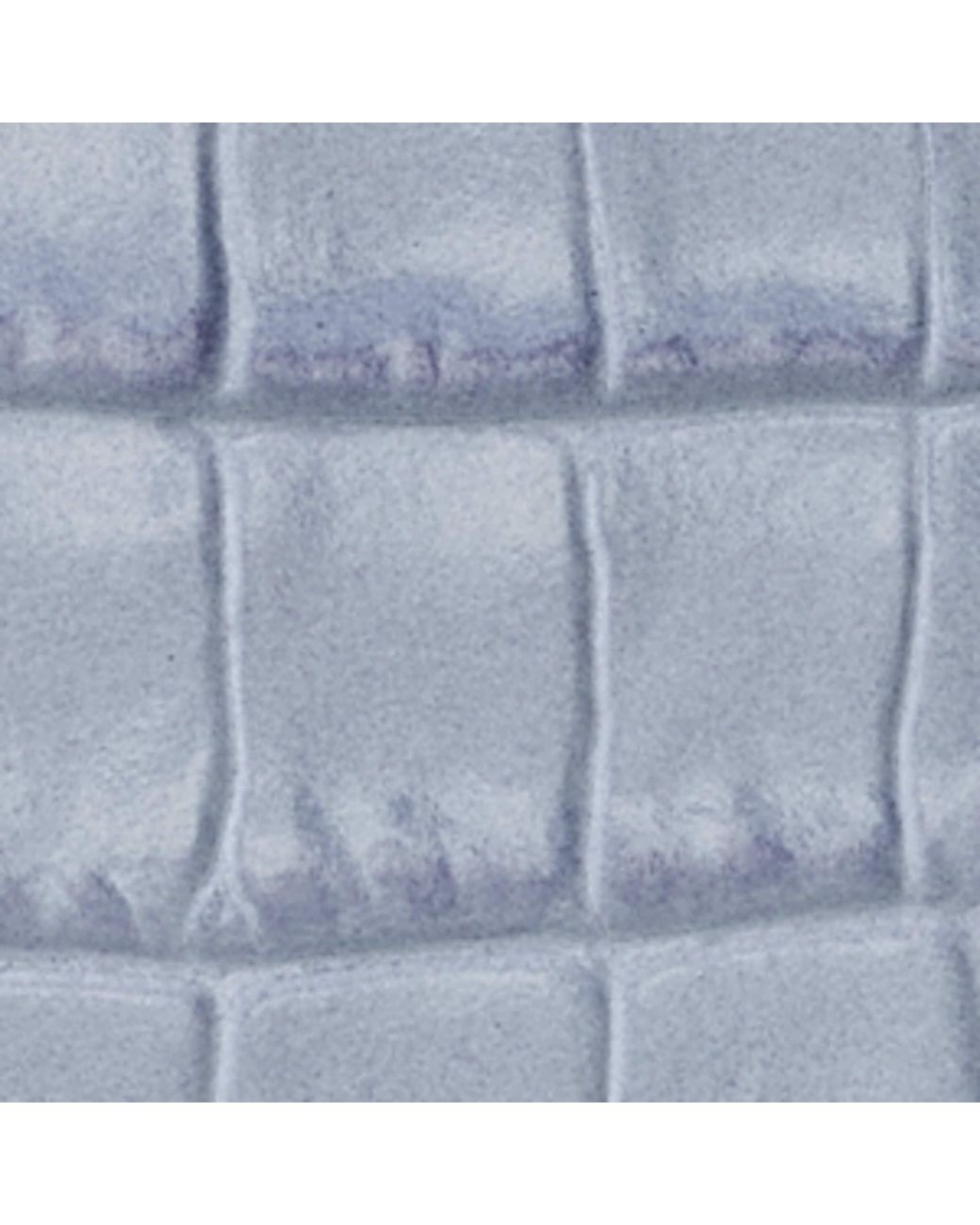 Aspinal Blue Leather Croc-Embossed Mayfair Purse