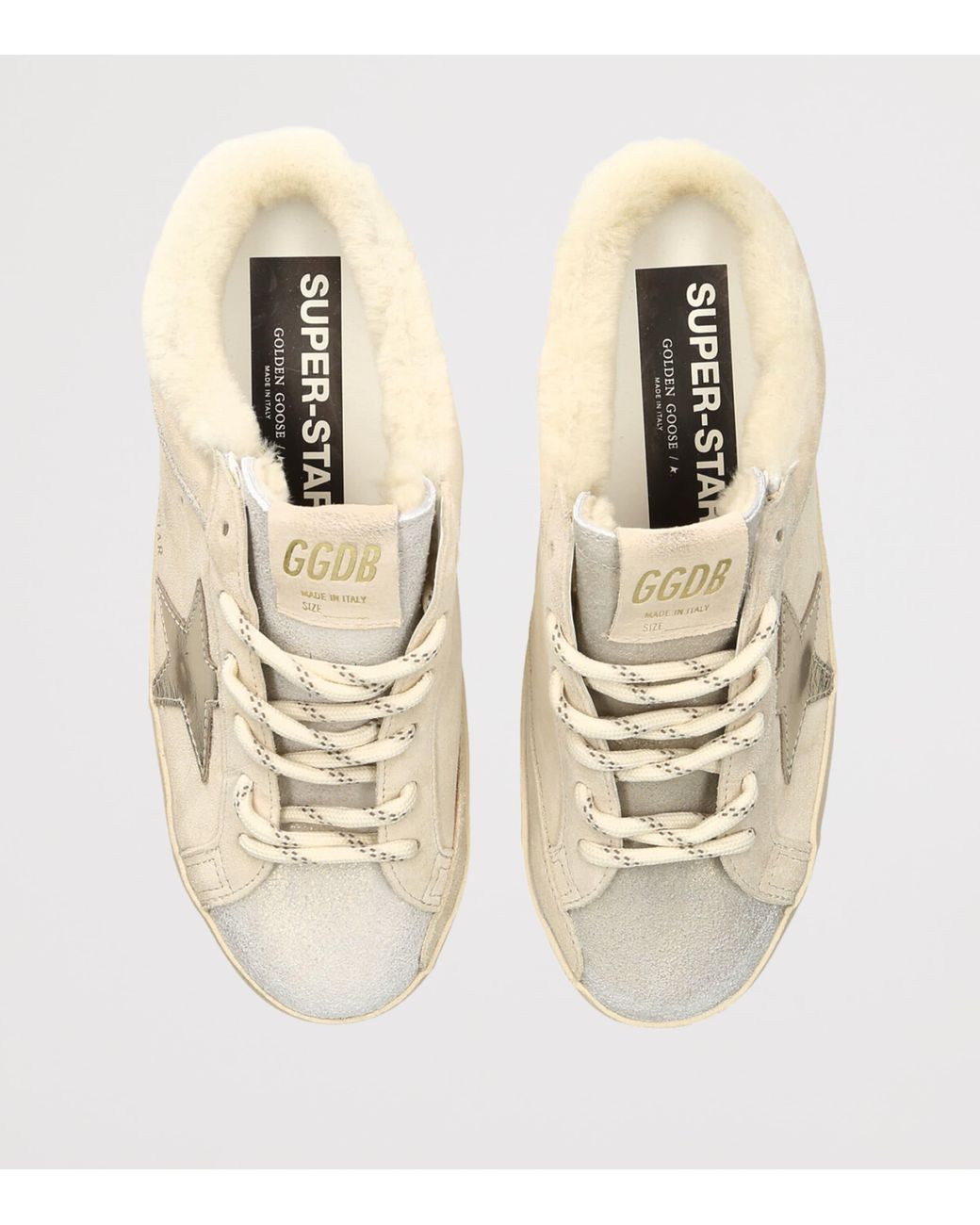 Golden Goose Deluxe Brand Natural Suede Super Star Sabot Sneakers