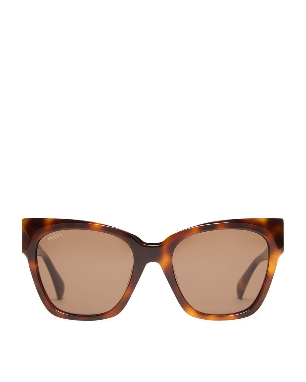 Max Mara Brown Acetate Tortoiseshell Butterfly Sunglasses