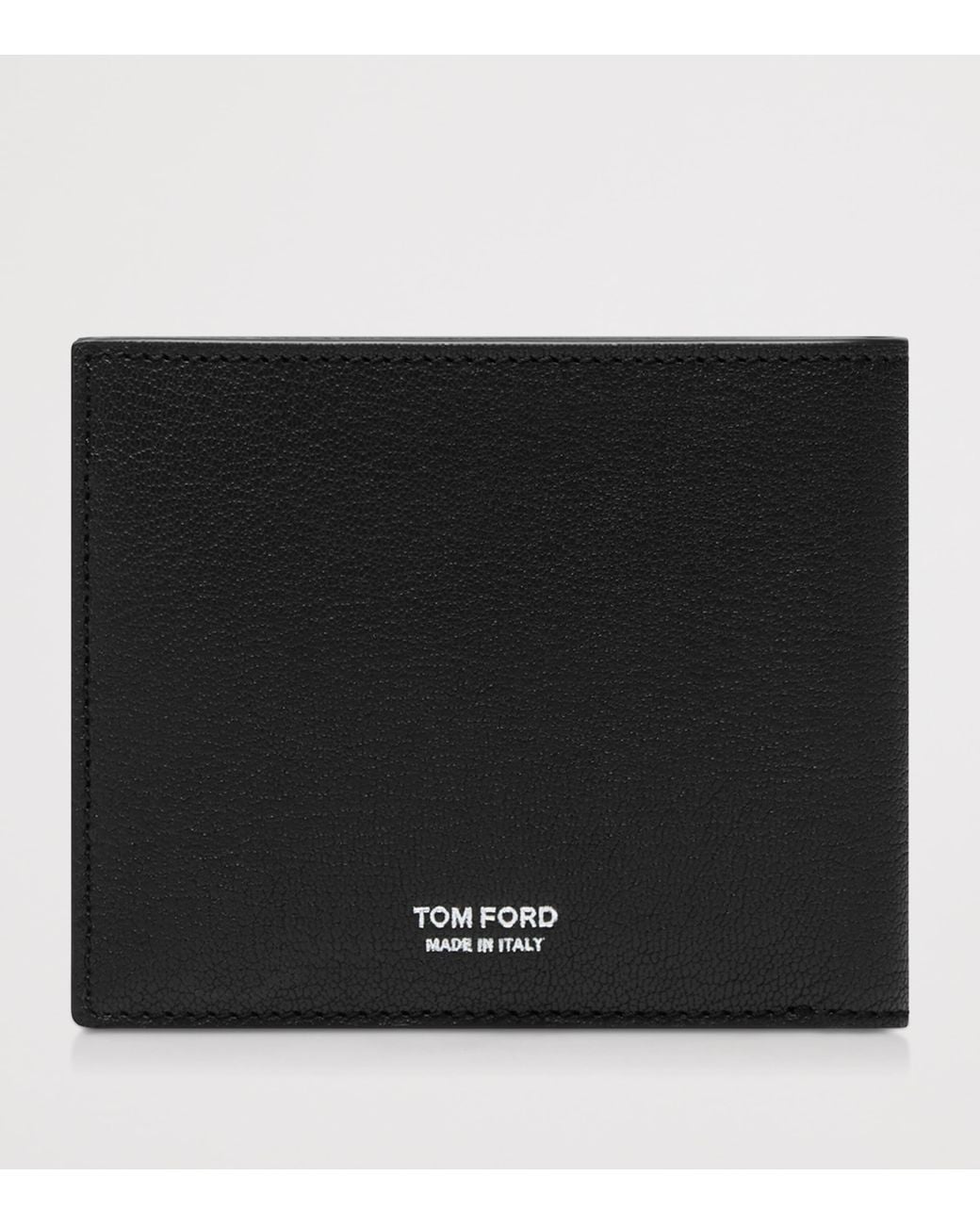 Tom Ford Black Leather Bifold Wallet for men