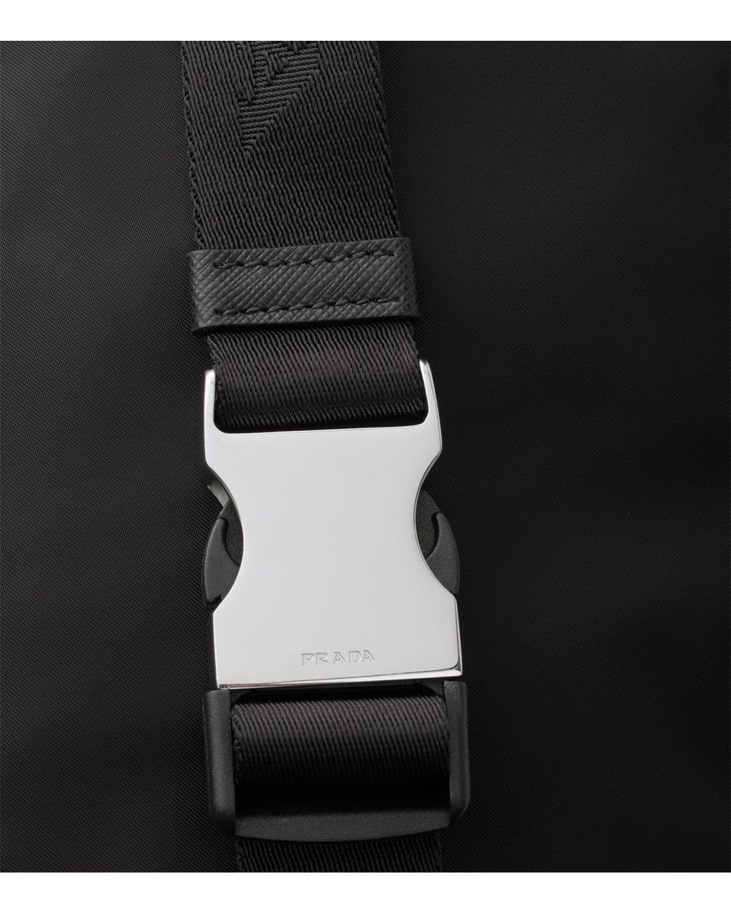 Prada Black Re-Nylon And Leather Cross-Body Bag for men