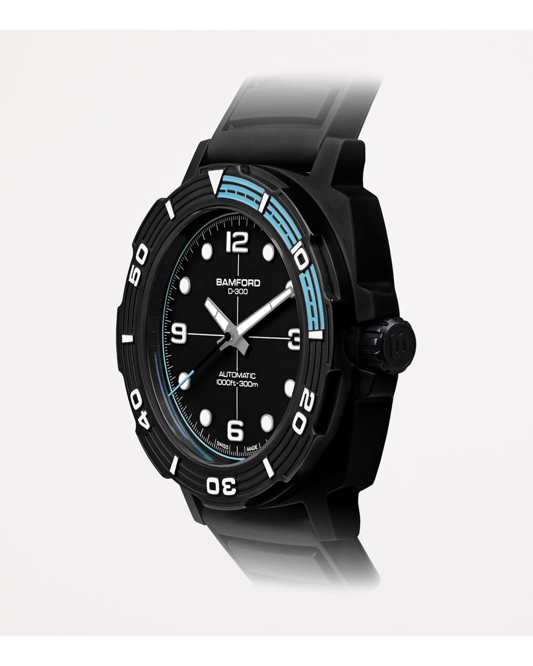 BAMFORD LONDON Black Ceramic D-300 Dive Watch for men