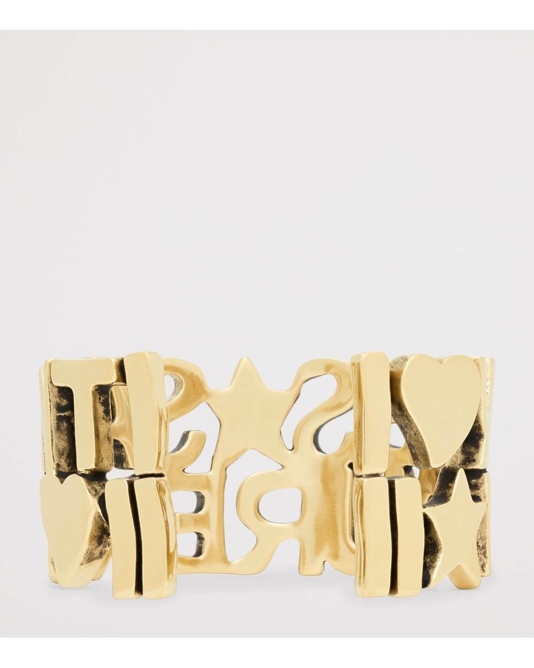Saint Laurent Metallic Yves Open Cuff for men