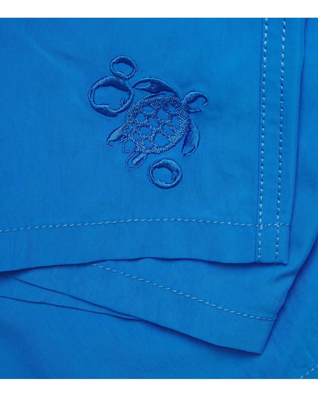 Vilebrequin Blue Turtle Embroidered Moorea Swim Shorts for men