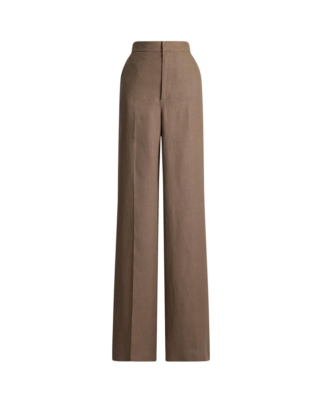 Ralph Lauren Brown Linen Dean Ii Trousers