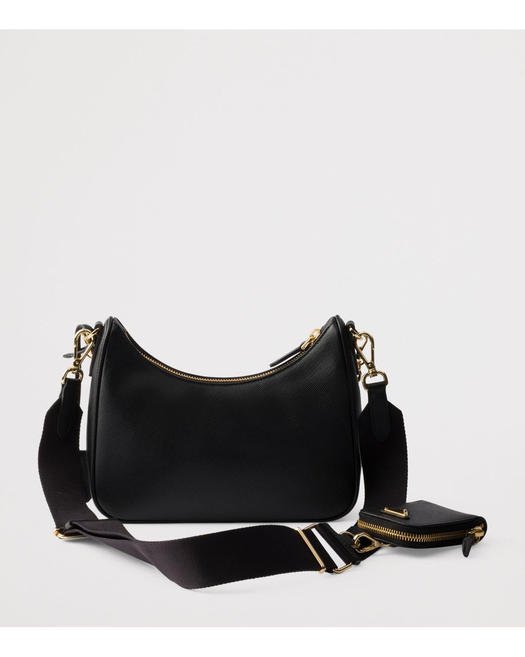 Prada Black Leather Re-Edition 2005 Shoulder Bag