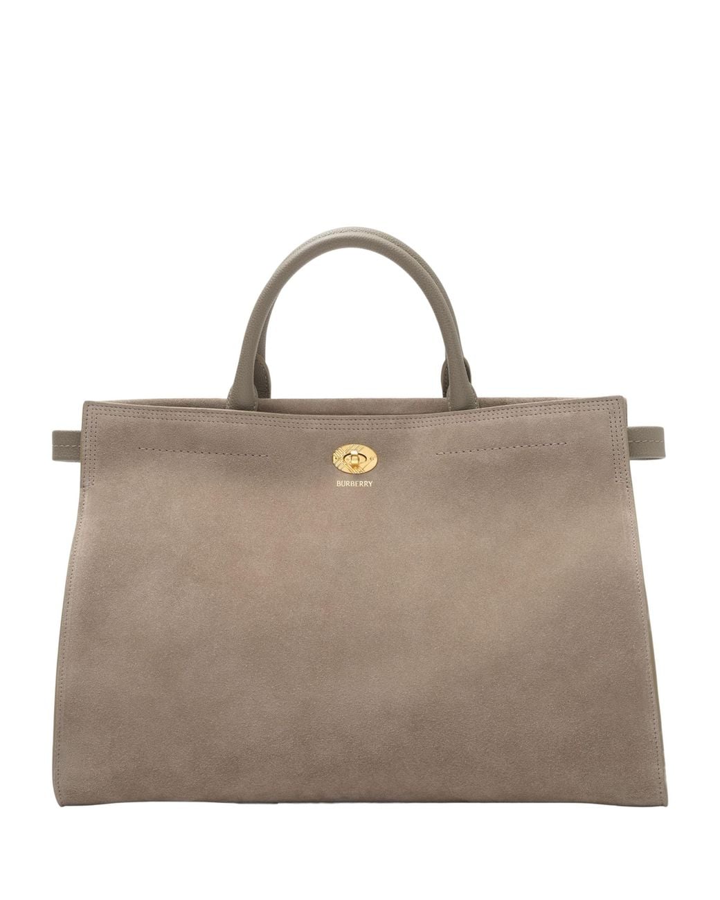 Burberry Brown Medium Suede Cotswolds Tote Bag