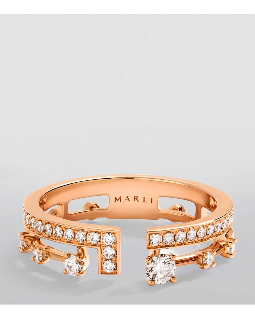 Marli New York Metallic And Diamond Avenues Index Ring