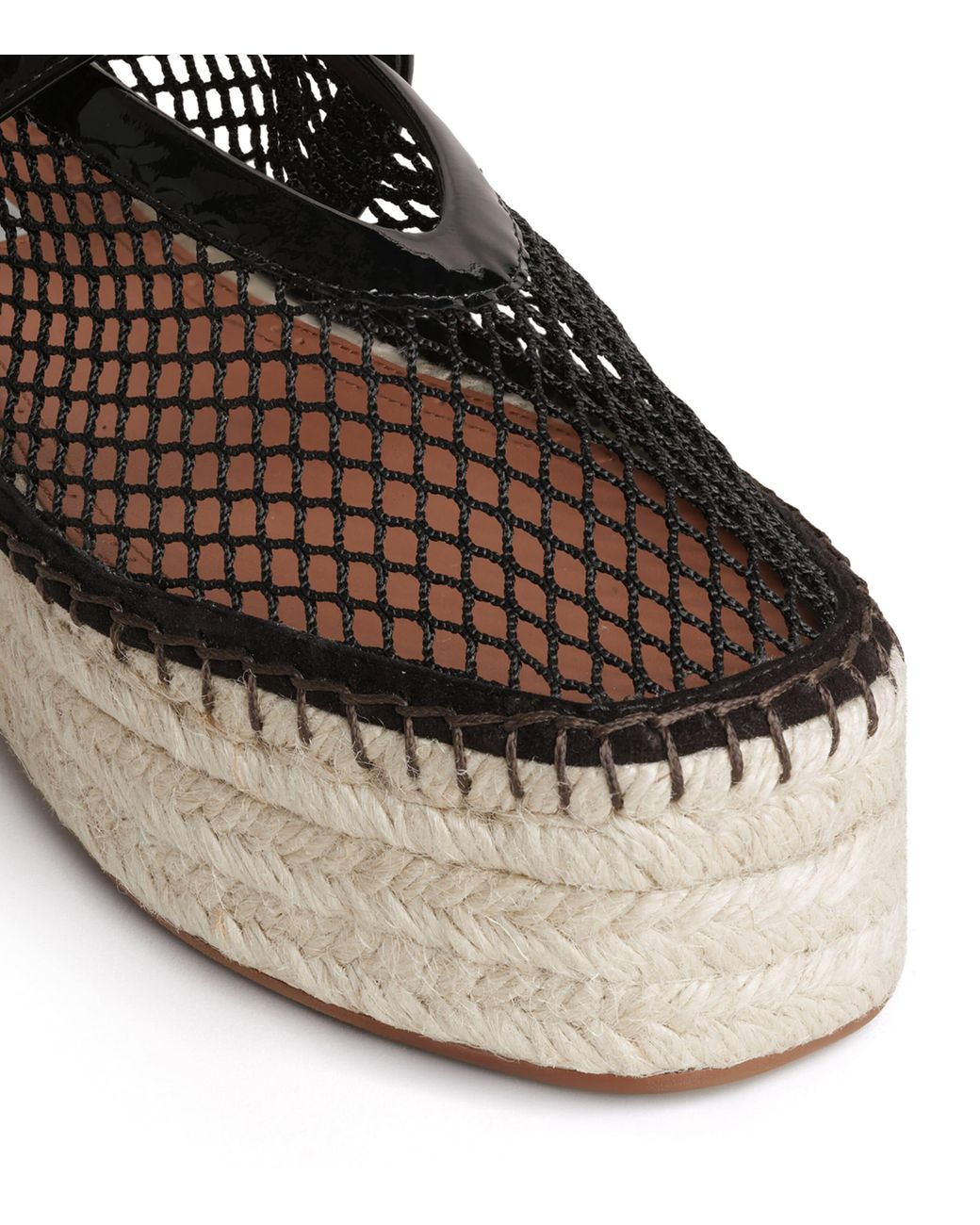 Alaïa Black Net Platform Espadrilles