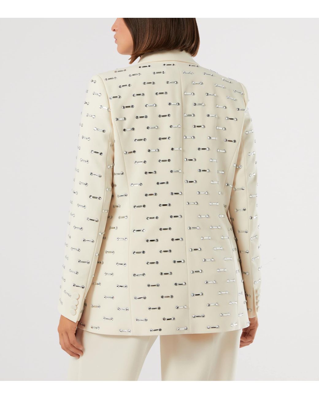 Marina Rinaldi Natural Crystal-Embellished Blazer