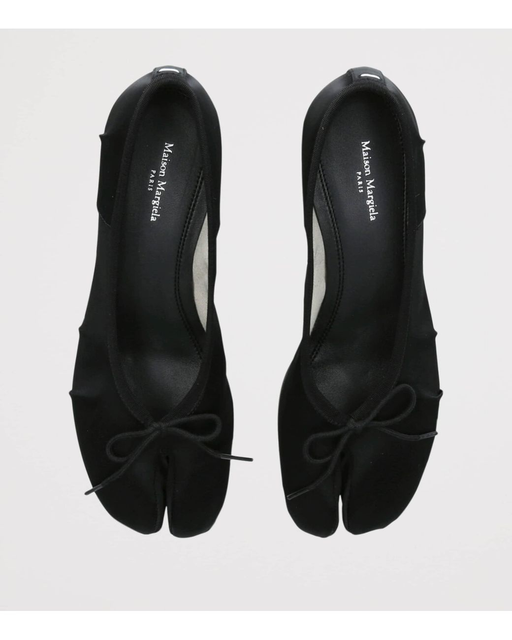 Maison Margiela Black Satin Tabi Ballerina Pumps 30