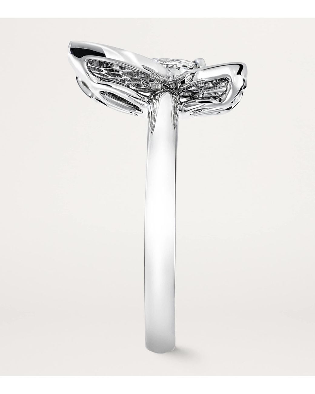 Graff White Mini And Diamond Butterfly Ring