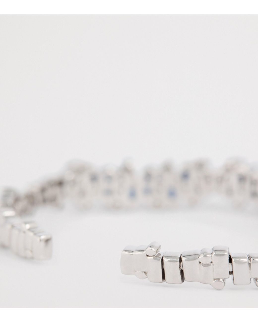 Suzanne Kalan White Diamond And Sapphire And Shimmer Audrey Bangle
