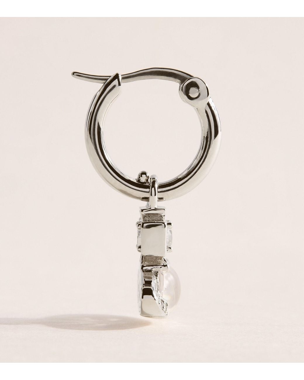 Vivienne Westwood Natural Crystal Ondina Hoop Earrings
