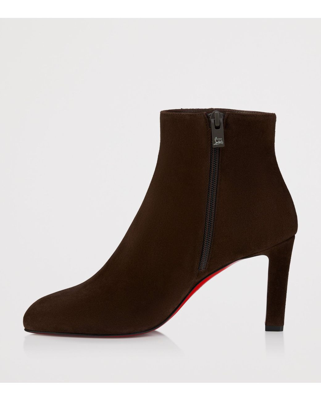 Christian Louboutin Brown Fannylove Booty 85 Suede Boots