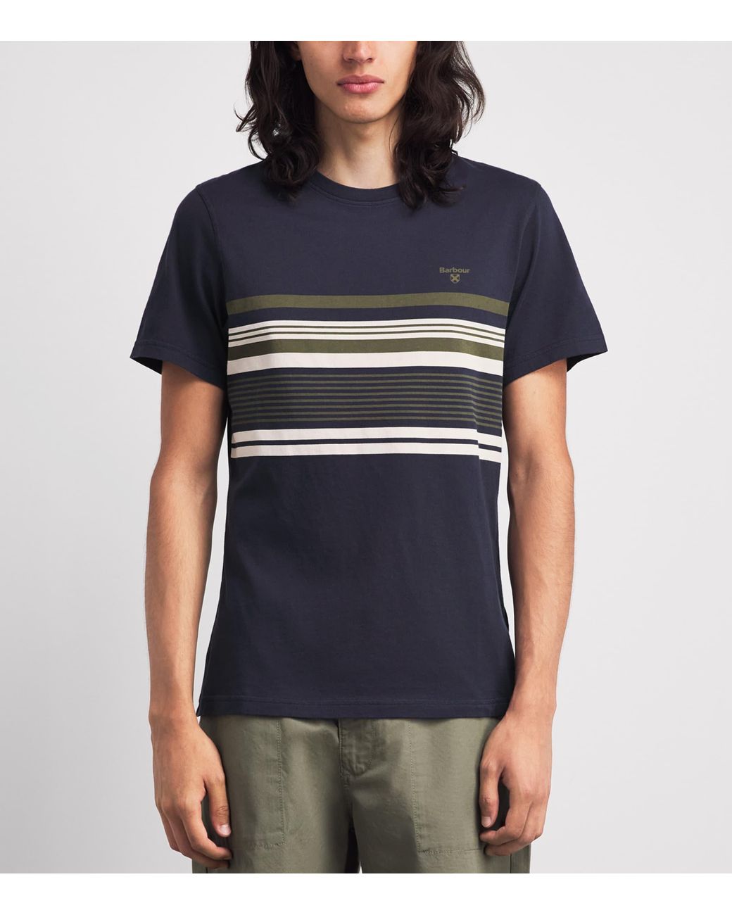 Barbour Blue Stripe Teeside T-Shirt for men