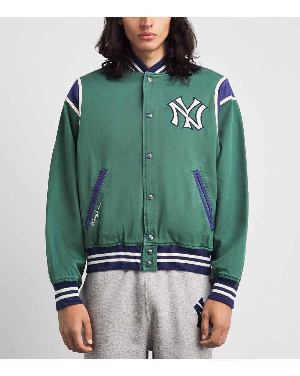 Polo Ralph Lauren Green X Yankees Cotton Bomber Jacket for men