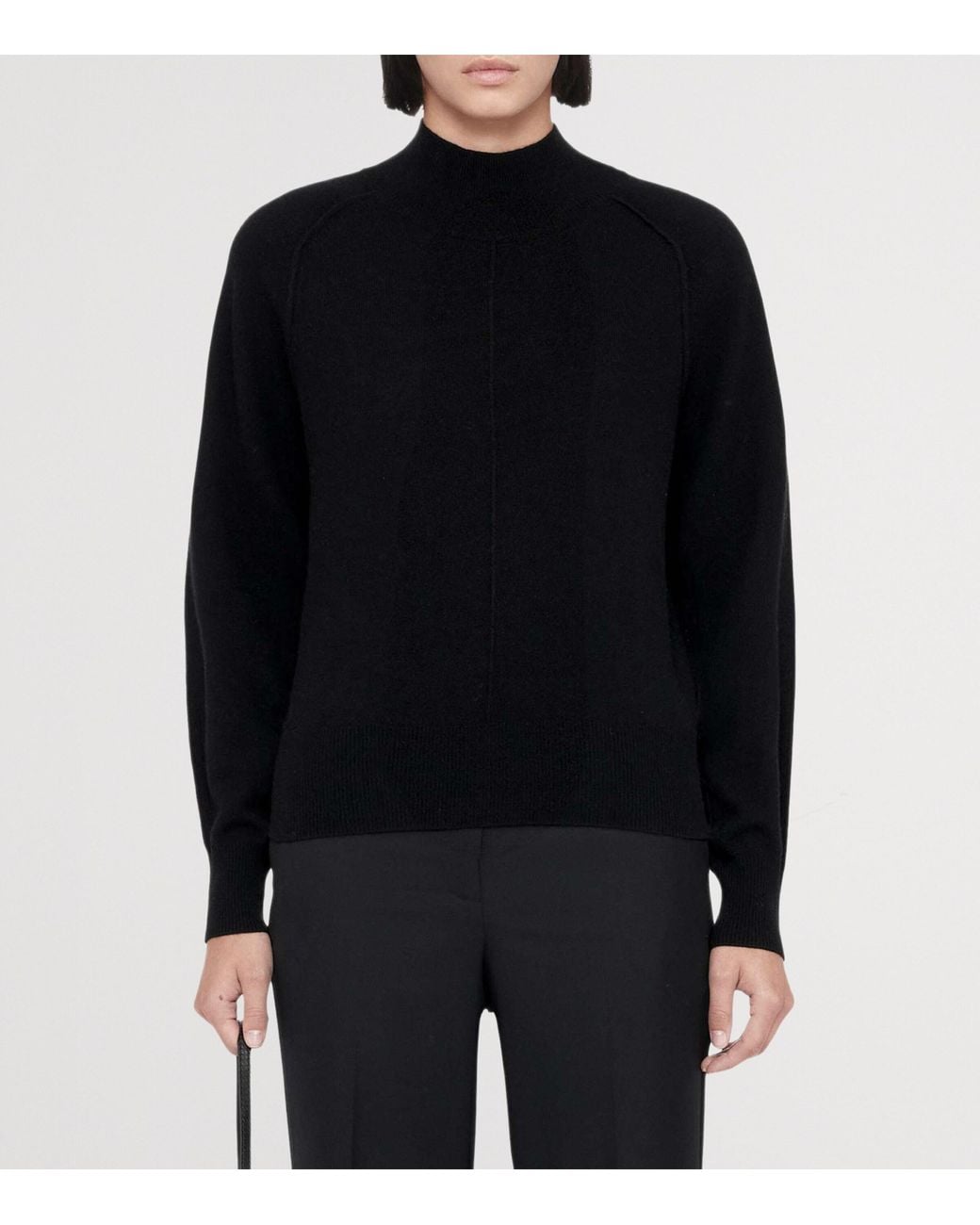 AllSaints Black Cashmere-Wool Fedi Sweater