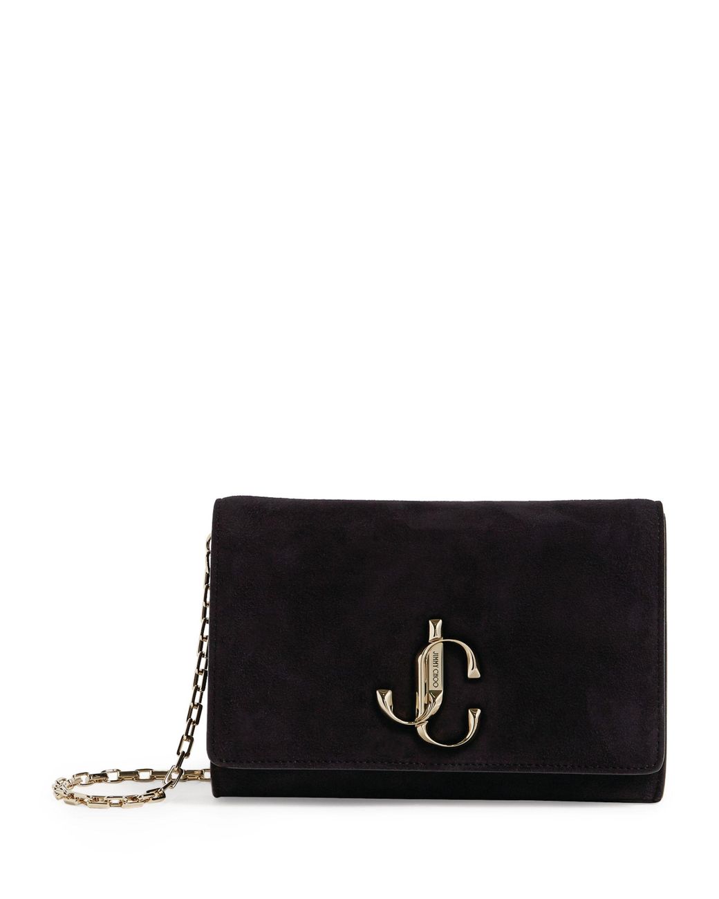 small black suede clutch bag