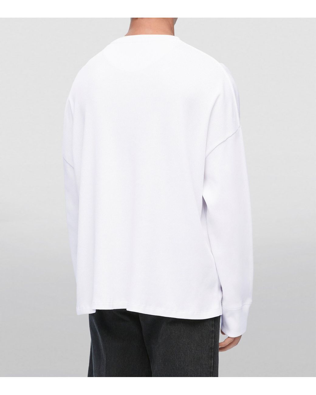 Loewe White Long-Sleeve Logo T-Shirt for men