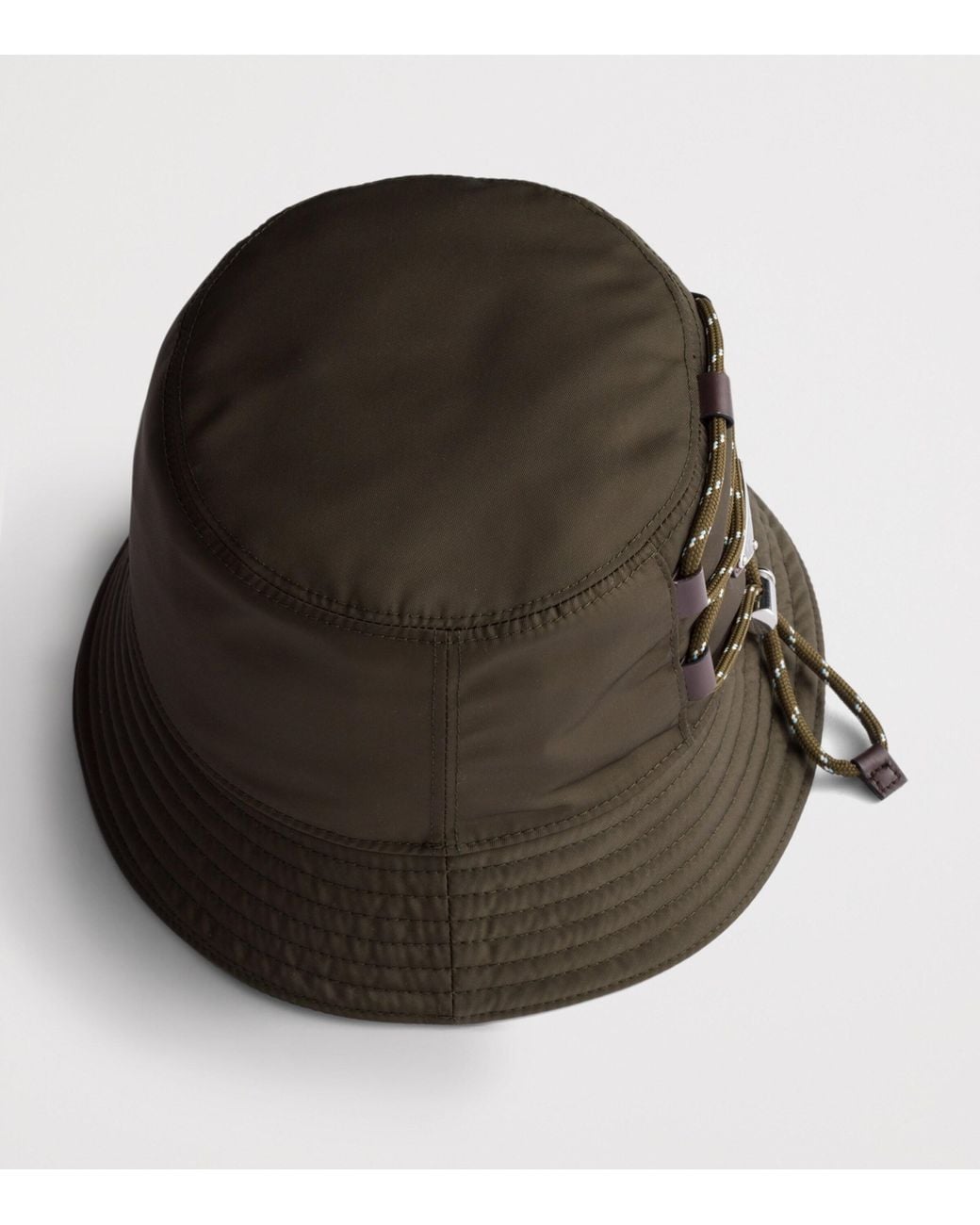 Prada Green Re-Nylon Logo Bucket Hat for men