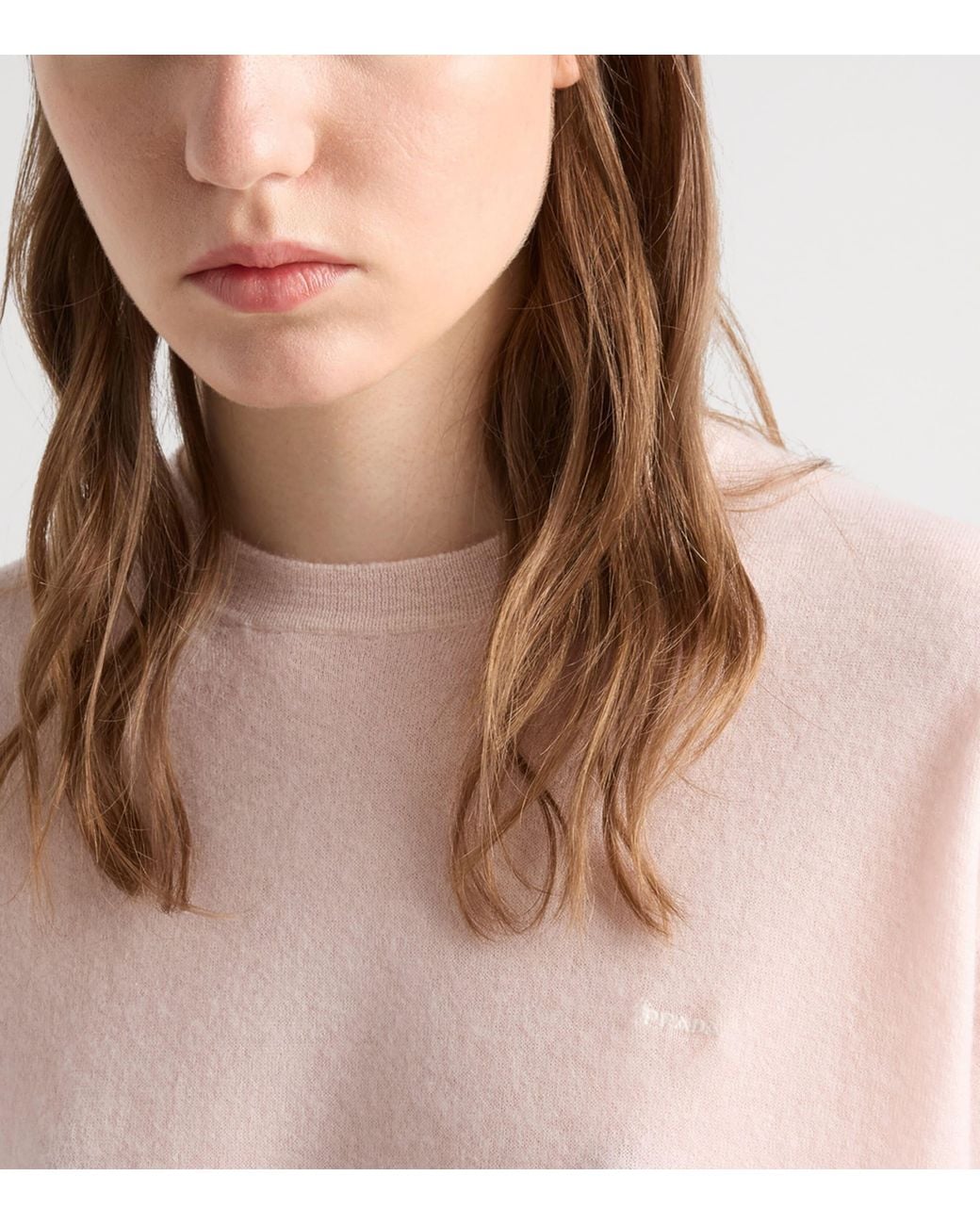 Prada Pink Cashmere T-Shirt Sweater
