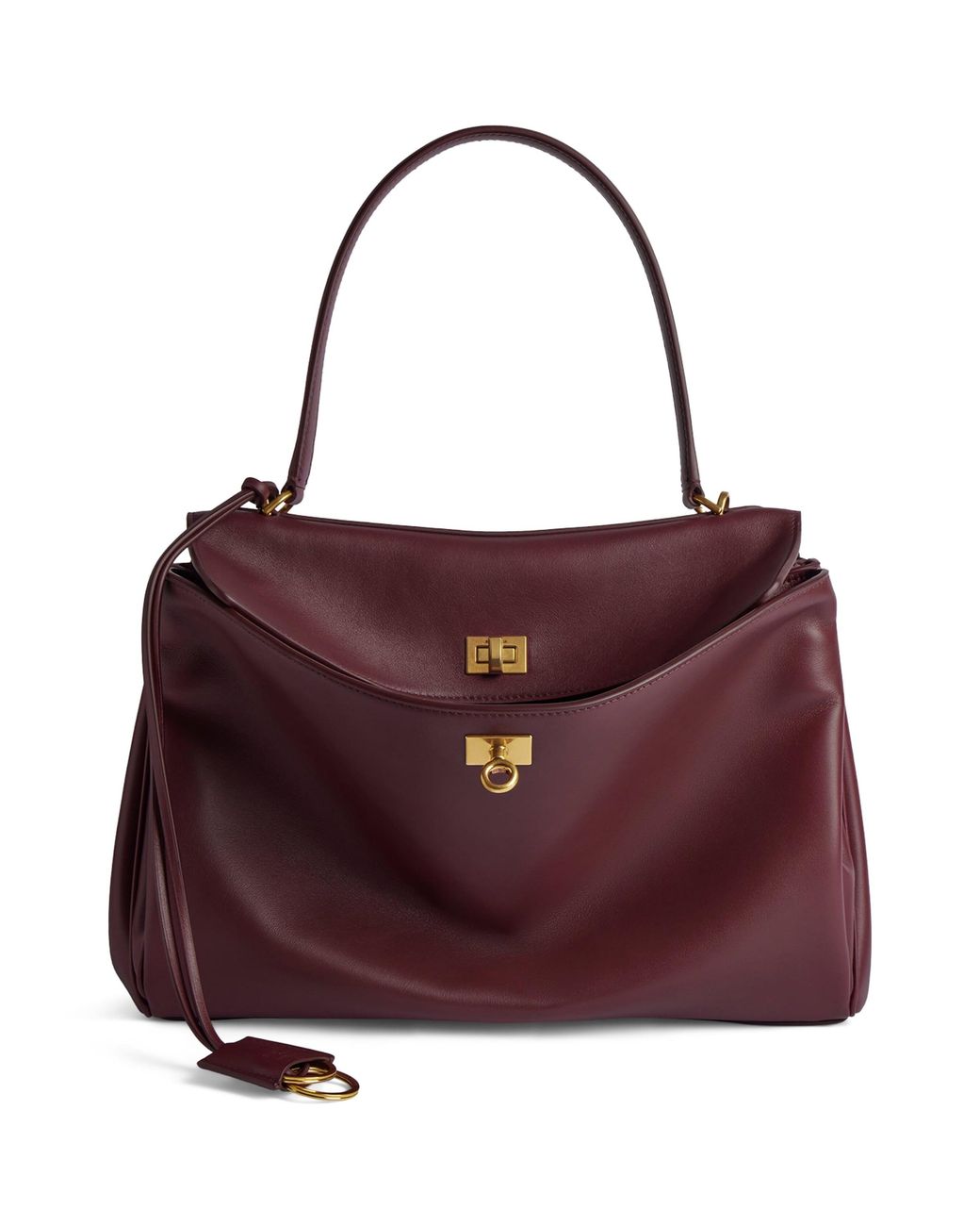 Balenciaga Purple Leather Rodeo Top-Handle Bag