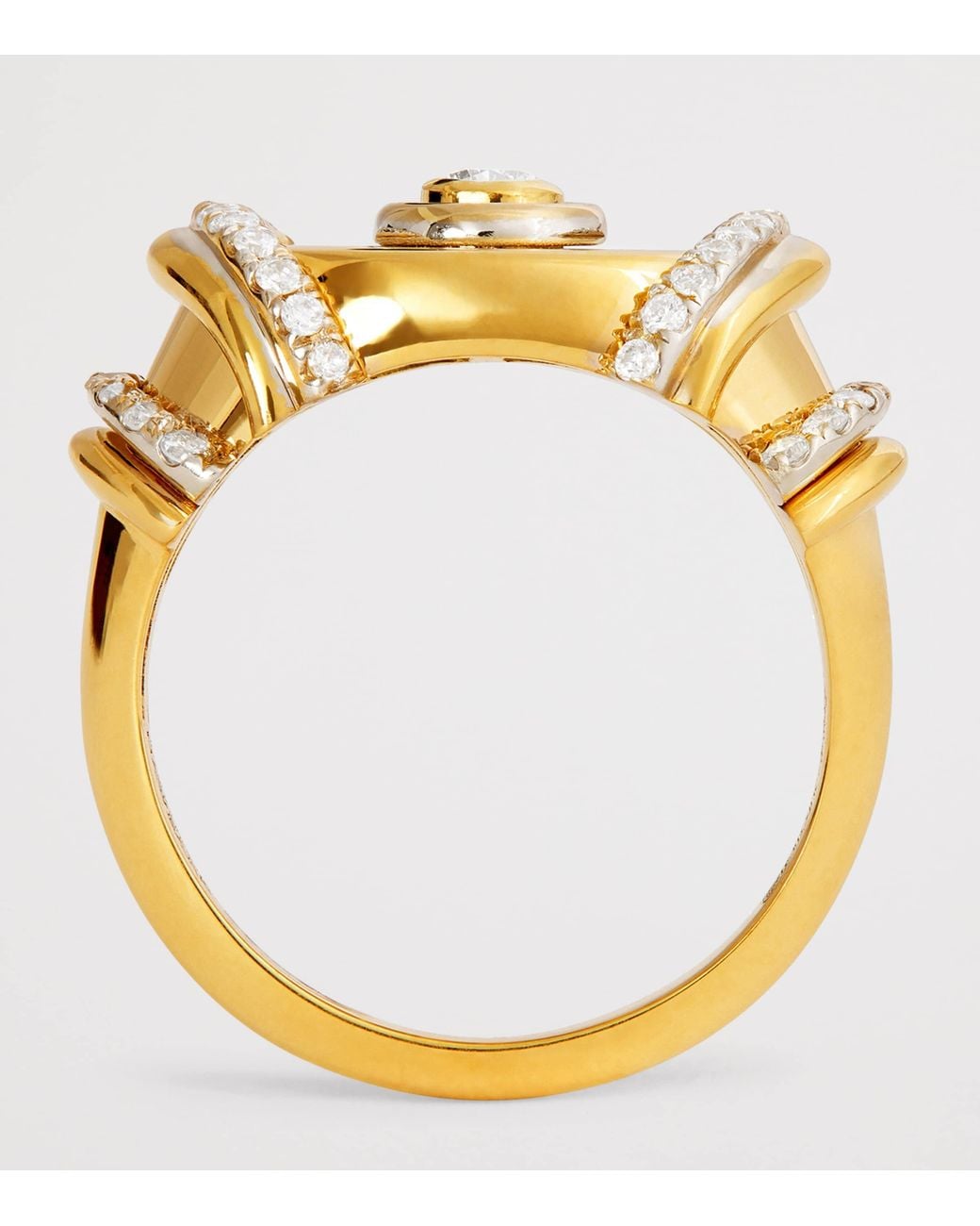 L'Atelier Nawbar Metallic And Diamond Lot N*91 Pinky Ring