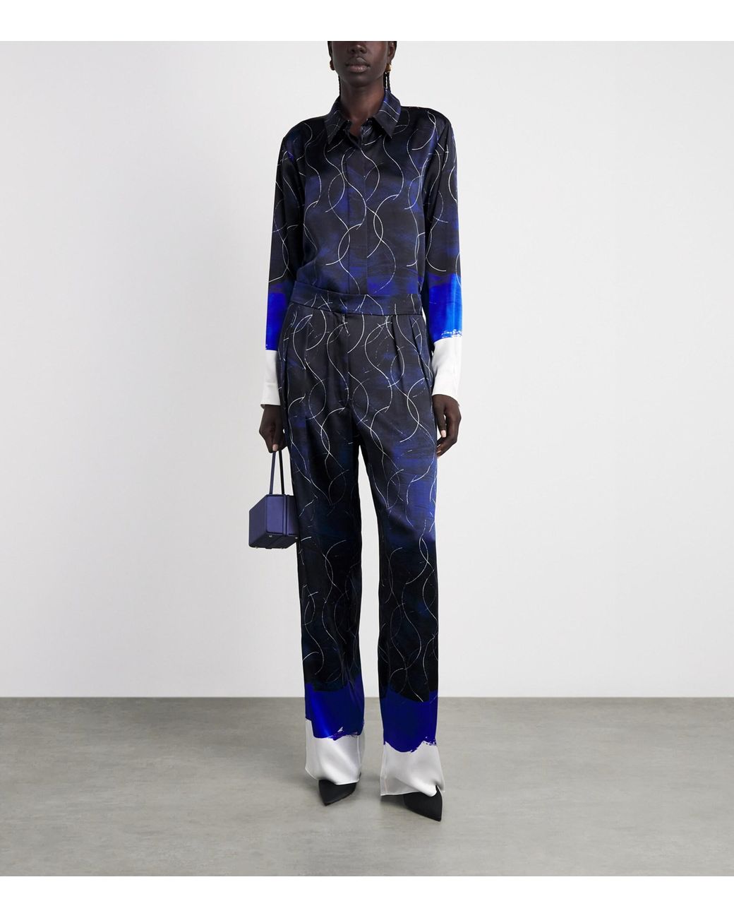 Roksanda Blue Silk Printed Leonara Blouse