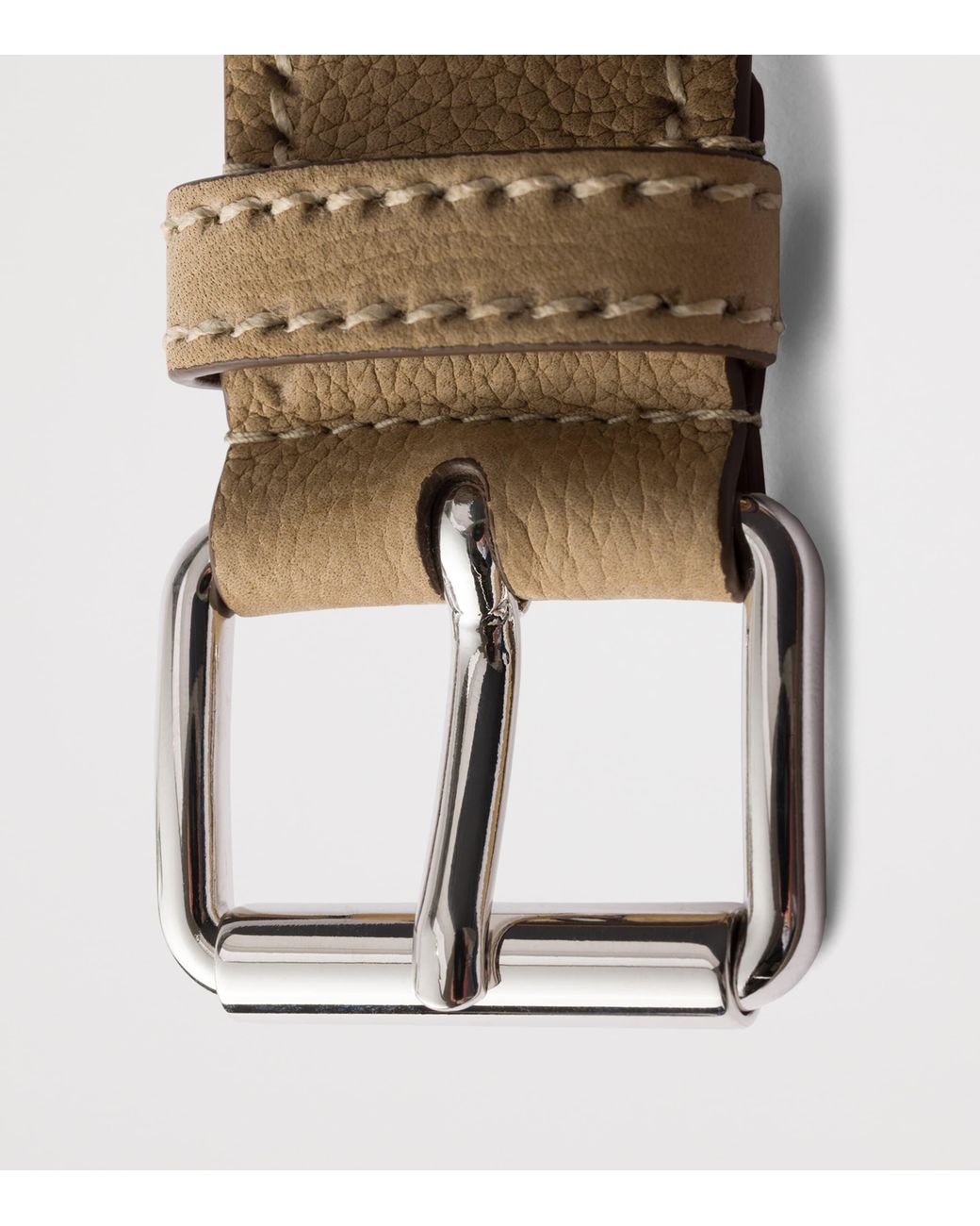 Prada Brown Nubuck Leather Belt for men