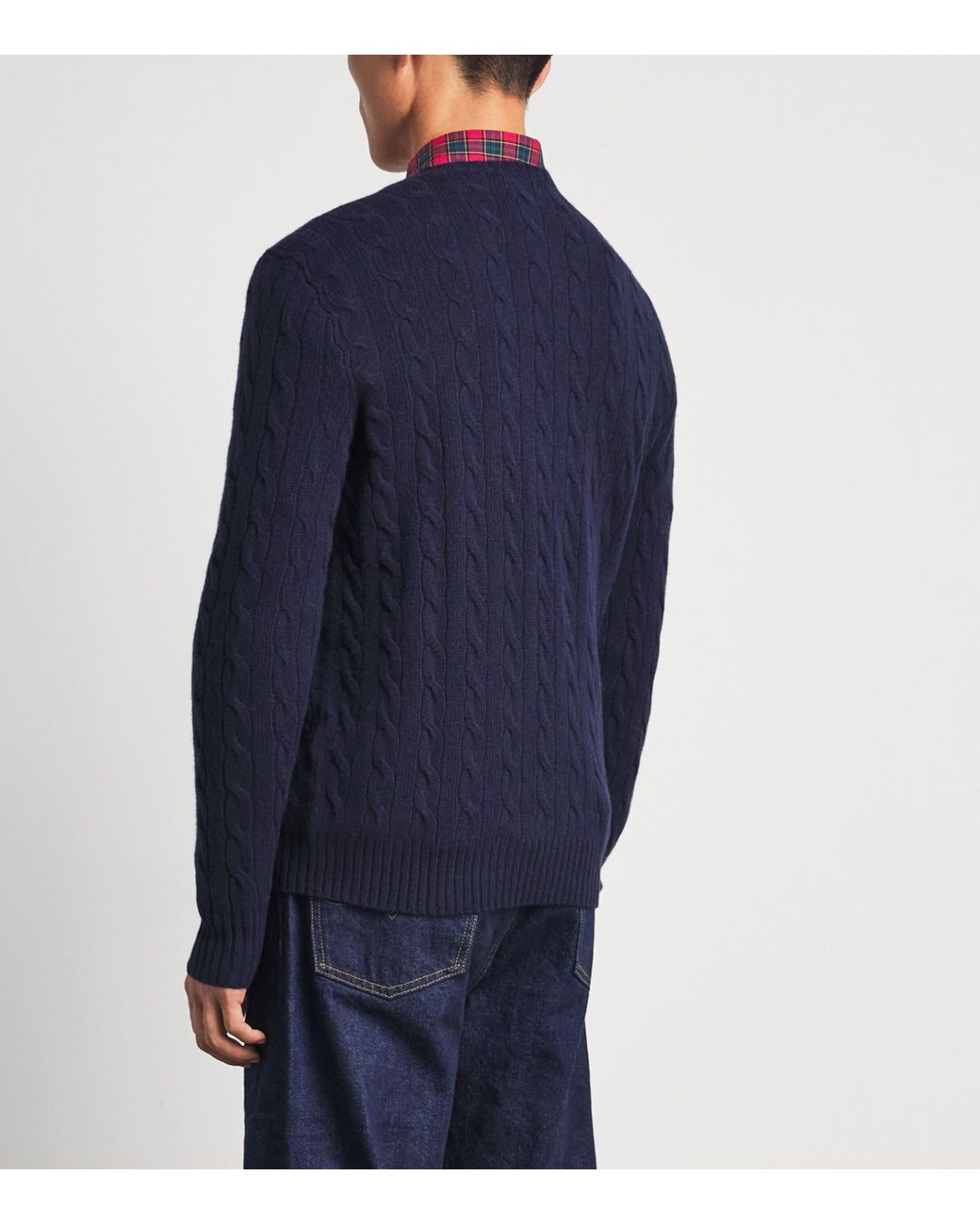 Polo Ralph Lauren Blue Wool-Cashmere Cable-Knit Sweater for men